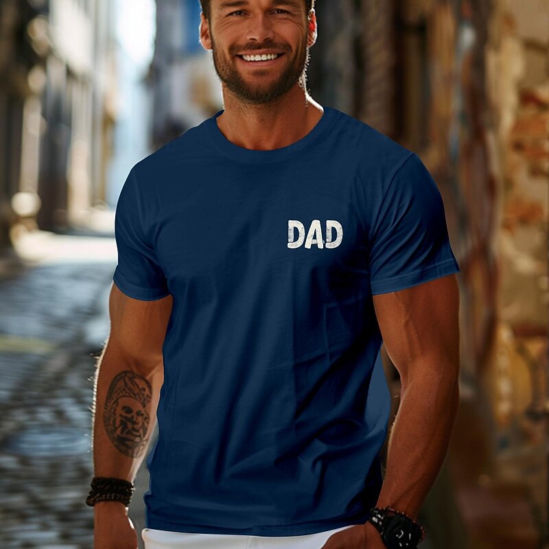 Men's Graphic T Shirt Short Sleeve T shirt 3D Print Crew Neck Shirt Casual Street Style Holiday Going out Navy Blue Spring & Summer Clothing Apparel S M L XL 2XL 3XL2