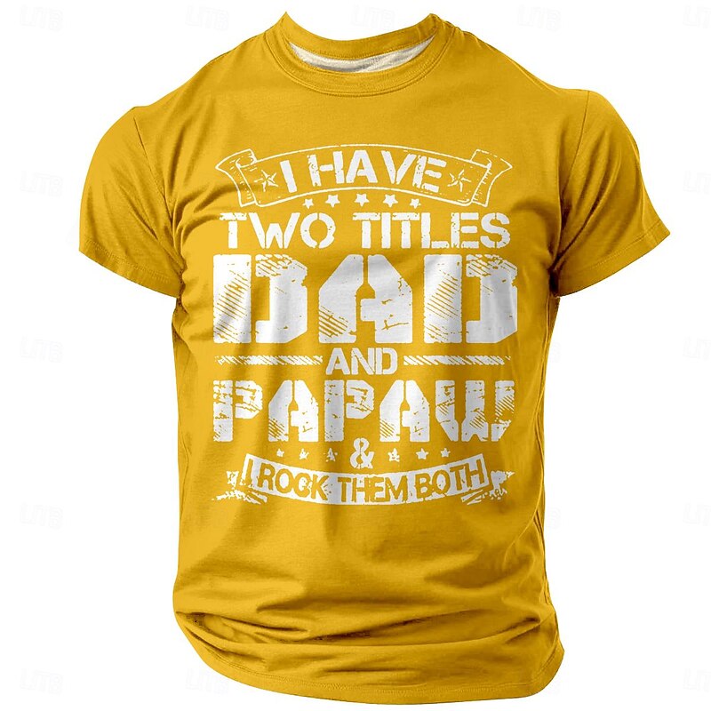 Men's Graphic T Shirt Short Sleeve T shirt 3D Print Crew Neck Shirt Casual Street Style Holiday Going out Black Yellow Navy Blue Spring & Summer Clothing Apparel S M L XL 2XL 3XL