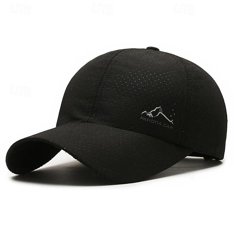Men's Baseball Cap Sun Hat Trucker Hat Black White Polyester Fashion Casual Street Daily Mountain Adjustable Sunscreen Breathable2