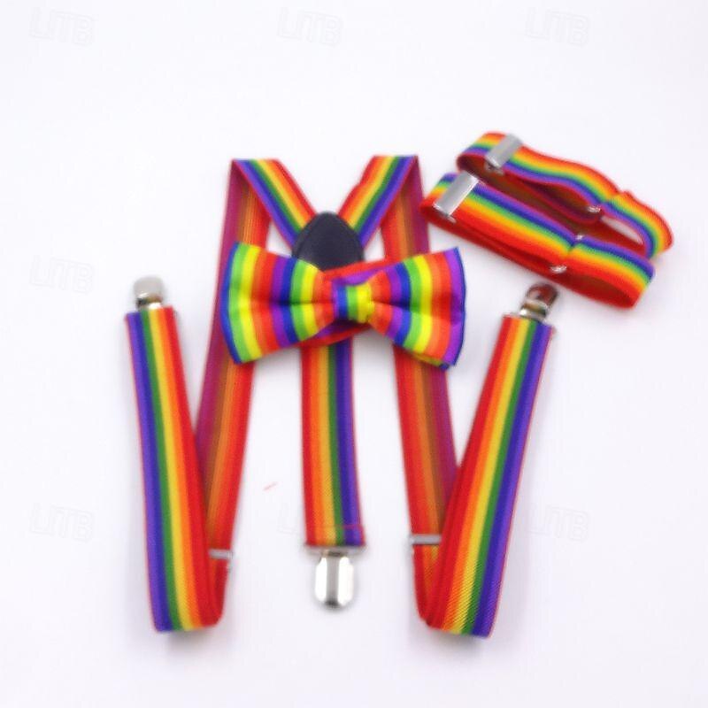 Adjustable Elastic Y Back Style Unisex Suspender With Strong Metal Clips LGBT LGBTQ Accessories Set Adults' Unisex Gay Lesbian Pride Parade Pride Month Festival Carnival3