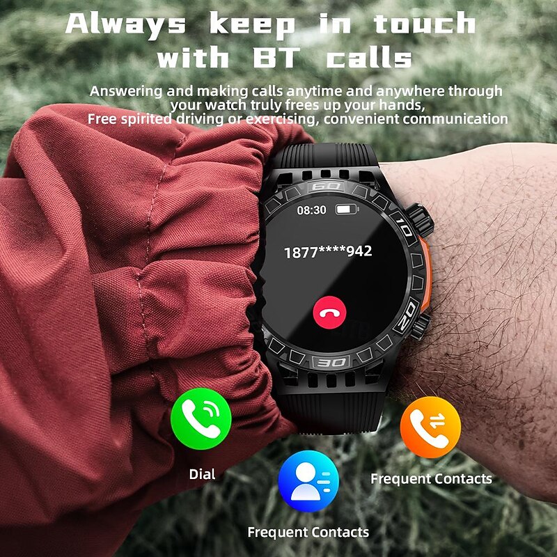LOKMAT ZEUS 6 PRO Smart Watch 1.46 inch Smartwatch Fitness Running Watch Bluetooth Pedometer Call Reminder Activity Tracker Compatible with Android iOS Women Men Long Standby Hands-Free Calls4