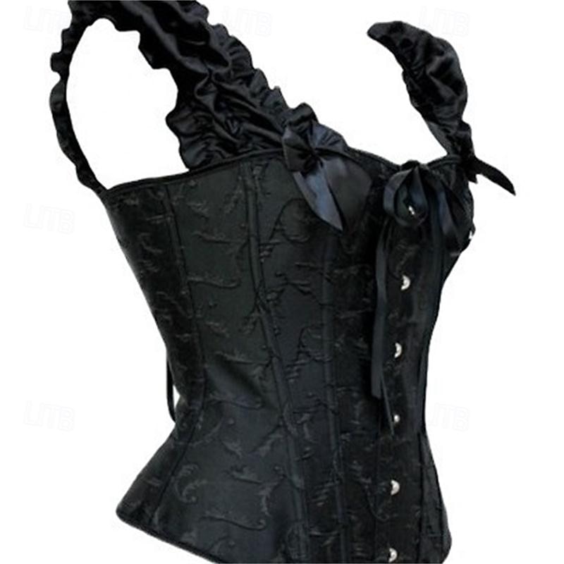 Rococo Punk & Gothic Medieval Lingerie Underbust Corset Bustier Fancy Dress Women's Halloween Carnival Masquerade Wedding Wedding Guest Carnival of Venice Adults' Corset3