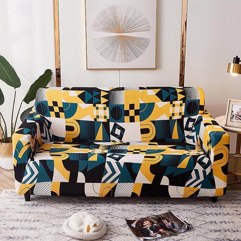 Printed Stretch Jersey Fabric Slipcover for Indoor Use4