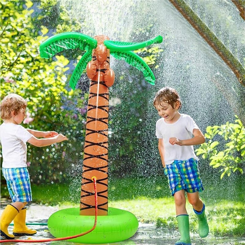 Inflatable Summer Spray Coconut Tree Outdoor Children's Water Play and Entertainment Toys Sprinkler Coconut Tree Rainbow3