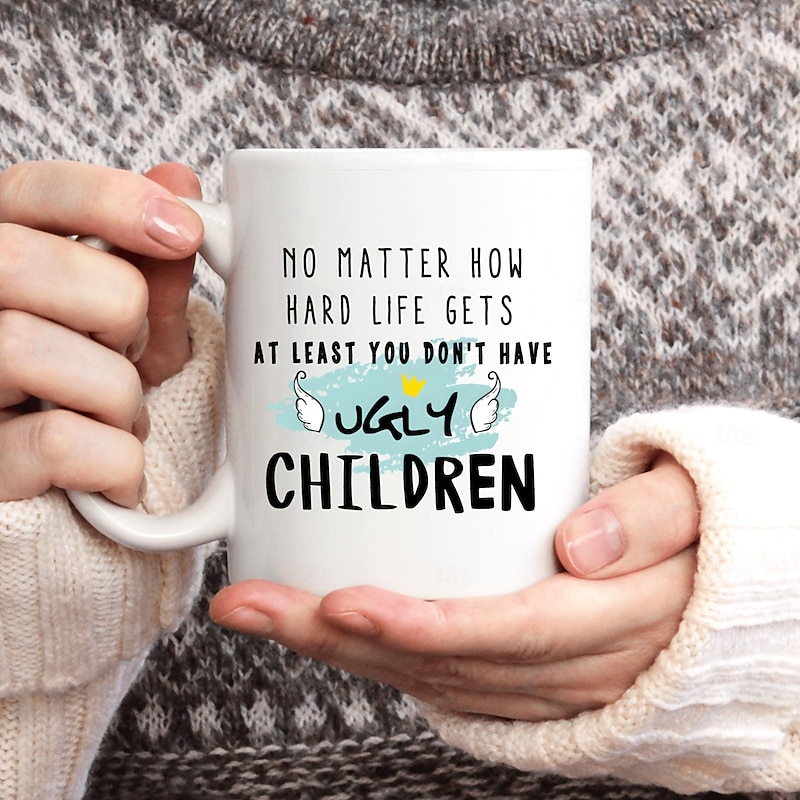 1pc Funny Mom And Dad Birthday Gifts - Novelty Mother's Day Or Father's Day Gift Ideas From Daughter Or Son Unique Christmas Gifts Mug For Parent 11oz Love Mom Dad Mug Also Suitable For Cafe Restau2