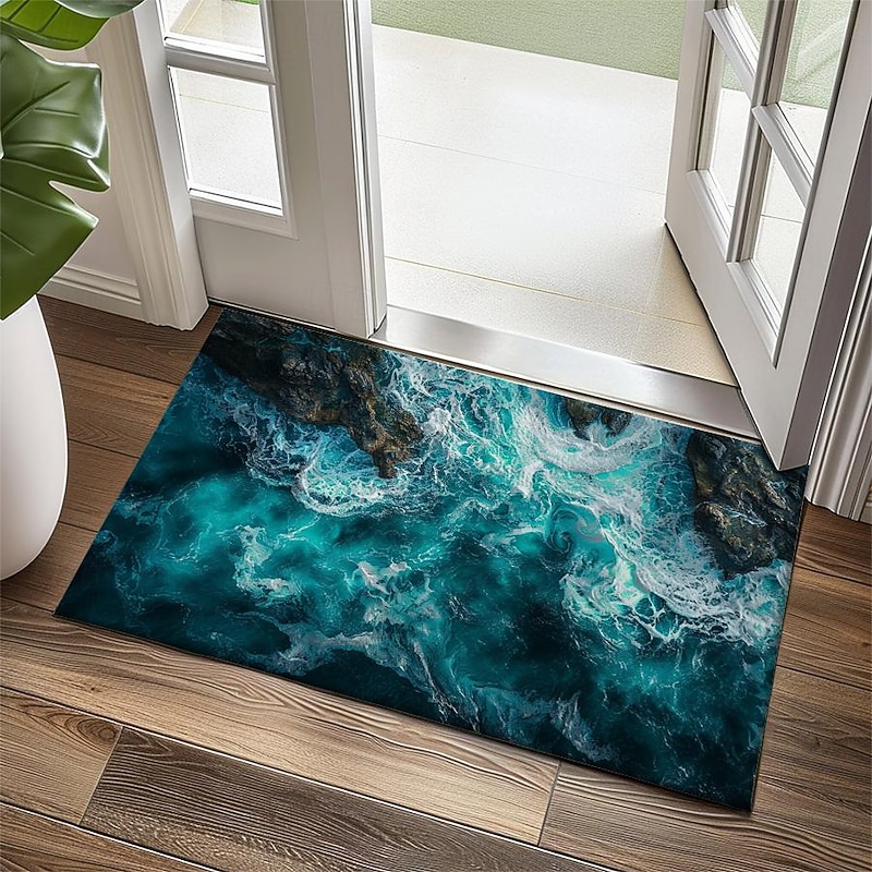 Beach View Doormat Kitchen Mat Floor Mat Non-Slip Area Rug Oil Proof Rug Indoor Outdoor Mat Bedroom Decor Bathroom Mat Entrance Rug4