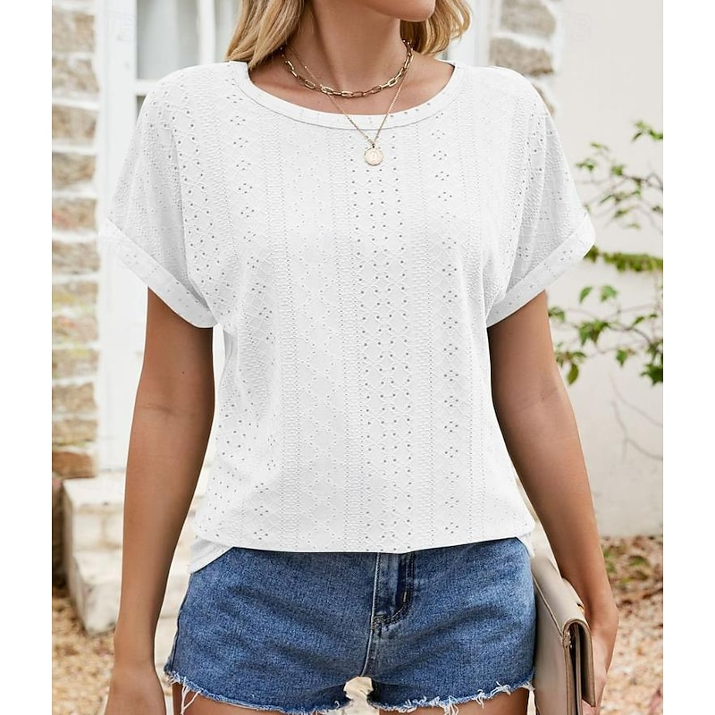 Women's Tunic Dressy Tops Bohemia Tropical Fashion Short Sleeve Square Neck Regular Tops Vacation Daily Weekend Black White Pink Blue Summer3