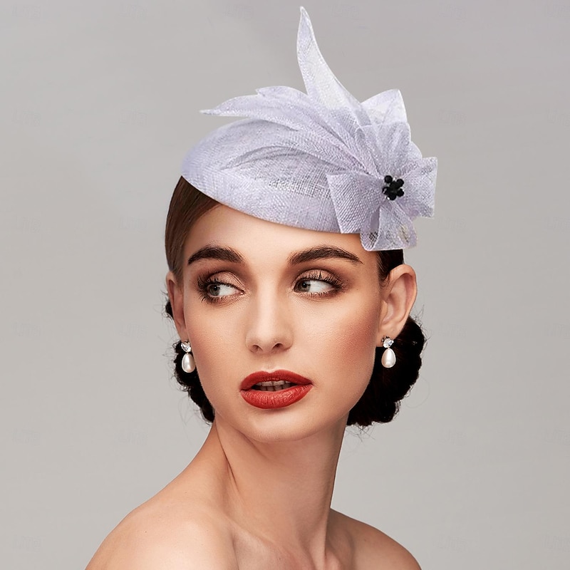 Fascinators Headpiece Net Saucer Hat Wedding Horse Race Ladies Day With Floral Flower Headpiece Headwear dress to impress Race Day Dress2