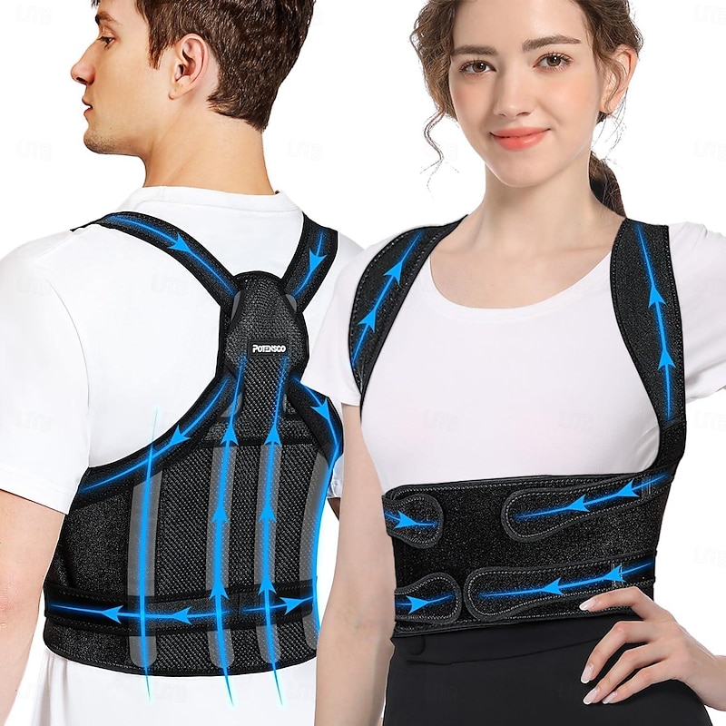 Back Brace Posture Corrector for Men  Women Adjustable Full Back Support, Shoulder Straightener, Upper Lower Back Pain Relief - Scoliosis, Hunchback, Hump, Thoracic, Spine Corrector