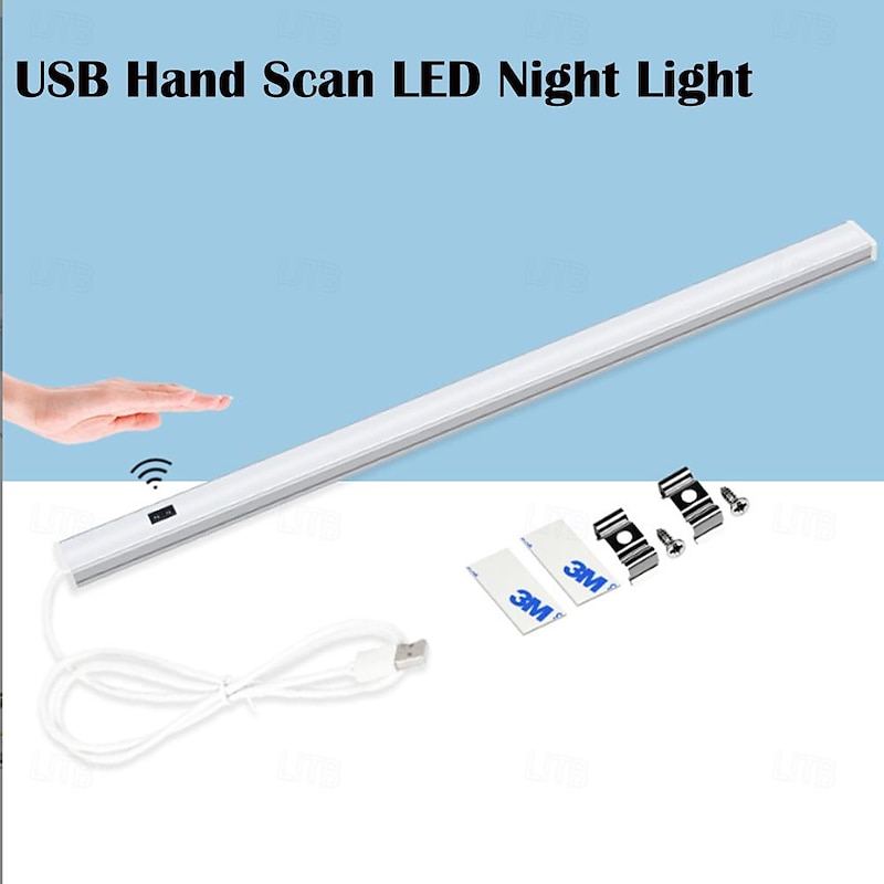Under Cabinet Lighting 1 PACK, LED Smart Cabinet Light, USB Sensor Under Cabinet Lights, Rechargeable, Tri-Color Temps Adjustable, Magnetic Light, for Kitchens Stairs and Vanities2