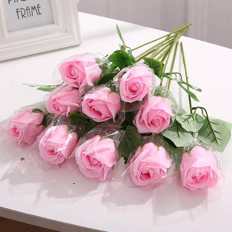 Simulated Soap Rose Bouquet, Fragrant Artificial Roses for Dining Table, Bedroom, Study Vase Decor, Perfect for Valentine's Day and Promotional Gifts3