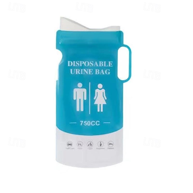 12pcs Emergency Portable Urine Bag, Travel Urinal Bag, Disposable Urine Bag Used for Emergency Situations for Traffic Jams, Vomiting, Camping. Unisex Urinal Bag 750ML3