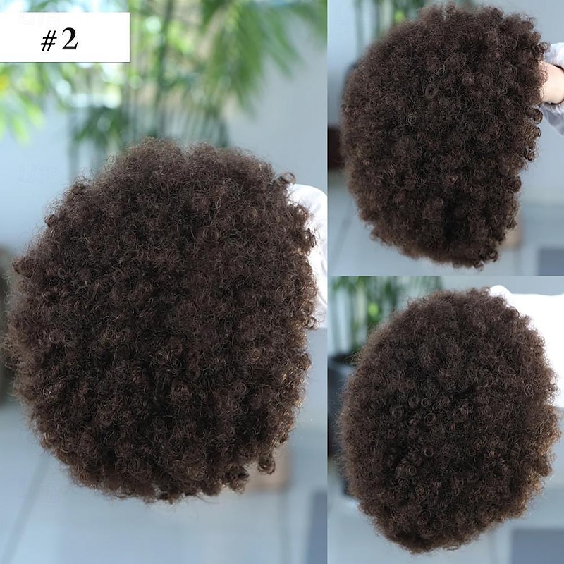 Short Curly Wigs for Black Women Human Hair Afro Kinky Curly Wig Brazilian Virgin Pixie Cut Wig Human Hair With Bangs 150% Density None Lace Front Bob Wigs3