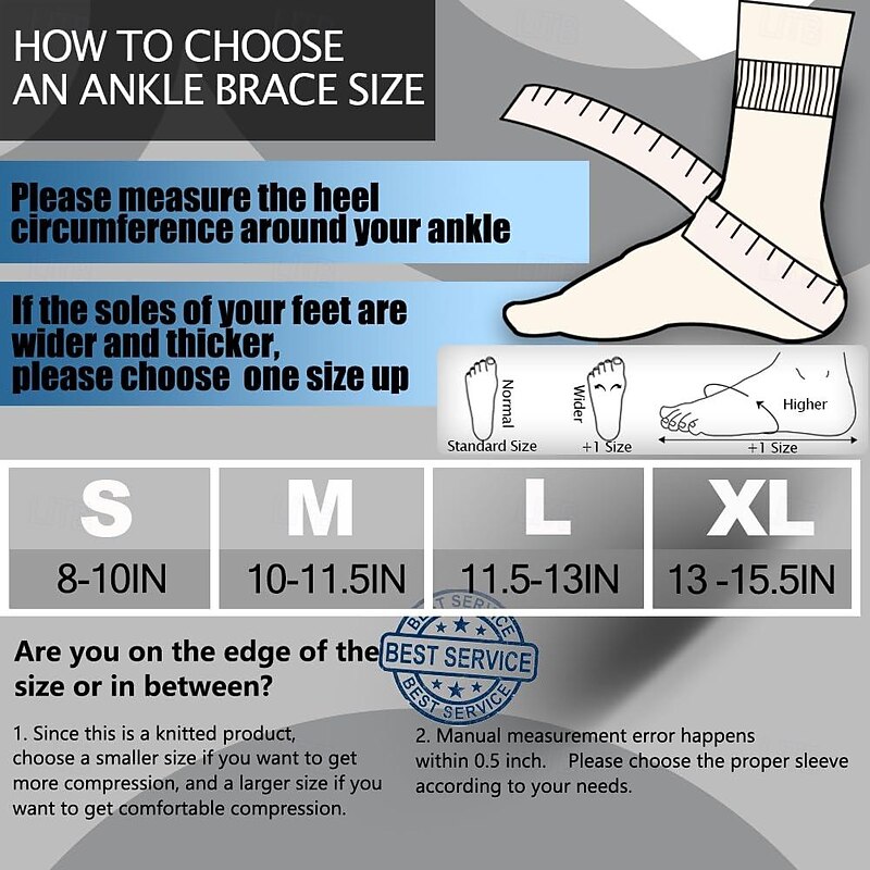 1PC Ankle Brace, Copper Infused Ankle Support Compression Sleeve for Men  Women, for Foot Pain Relief, Plantar Fasciitis, Sprained Ankle, Achilles Tendonitis,Recovery, Daytime or Night Use4