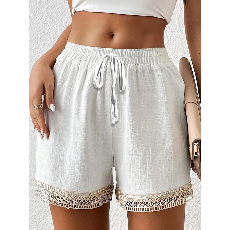 Women's Shorts Plain White Active High Waist Short3