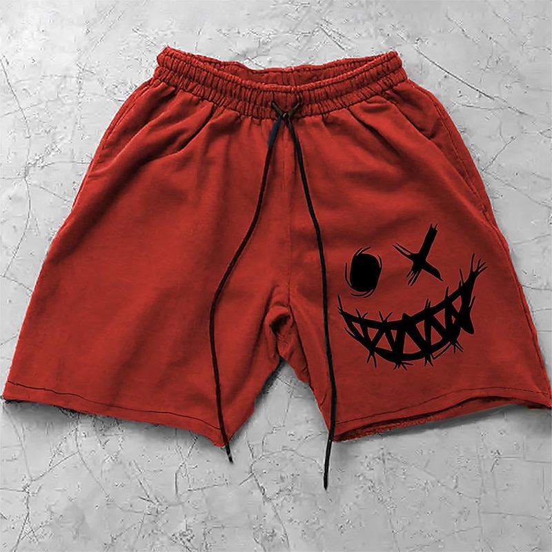 Men's 3D Print Smile Face Shorts Summer Shorts Casual Shorts Mid Waist Fashion Streetwear Designer Casual Daily Holiday Drawstring Pocket Elastic Waist Designer Clothing Apparel4