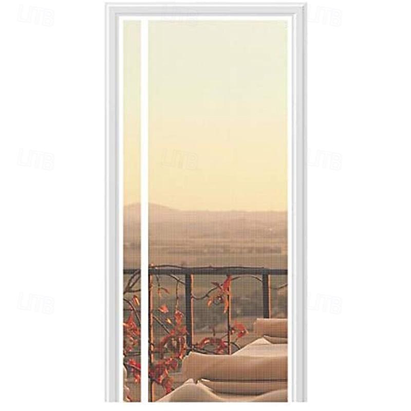 Magnetic Fly Insect Screen Door,Anti-Tearing Reinforced Fiberglass Insect Fly with Self Sealing Magnets,Anti Mosquito Fly Curtain Door Screens2