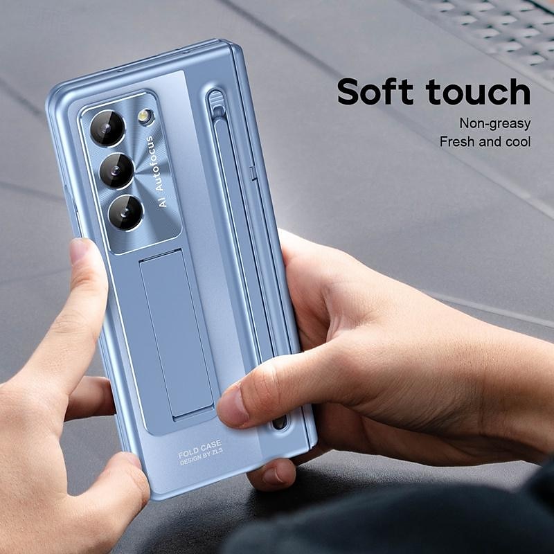 Phone Case For Samsung Galaxy Z Fold 7 Z Fold 6 Z Fold 5 Z Fold 4 Back Cover with Stand Holder with Screen Protector Full Body Protective Armor PC4