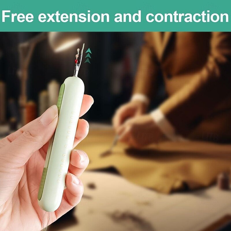 2 in 1 Needle Threader Seam Ripper,Threading and Seam Remover Seam Ripper Tool for Sewing Crafting Knitting Thread Removing Supplies3