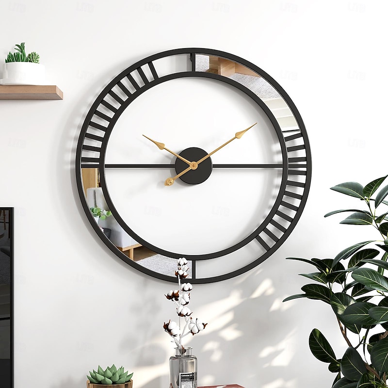 Stylish Metal Wall Metal Metal Clock for Living Room Bedroom Office Kitchen Home and Hall Fancy Big Size Modern Wall Watch for Home decor 50cm