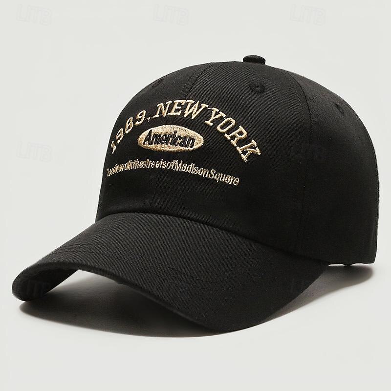 Men's Baseball Cap Sun Hat Trucker Hat Black Navy Blue Polyester / Cotton Blend Embroidered Fashion Casual Street Daily Letter Adjustable Sunscreen Breathable