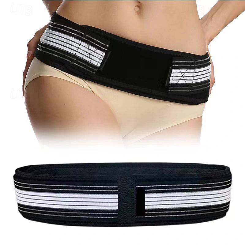 Adjustable Sacroiliac Support Belt - Alleviate Sciatica/Lumbar Pain, Breathable Postpartum & Sports Back Stabilizer for Men & Women