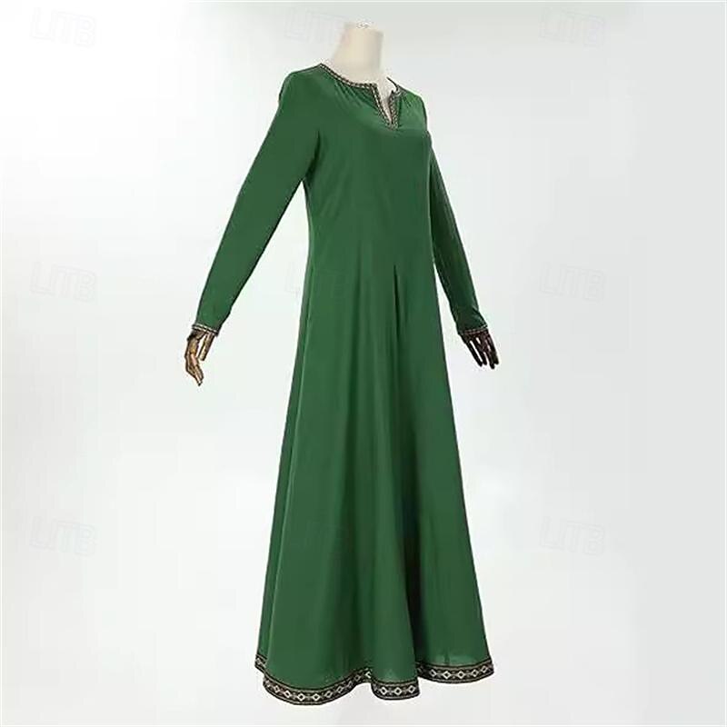 Medieval Renaissance Cocktail Dress Masquerade Prom Dress Ranger Elven Fancy Dress Women's Celtic Viking Fantasy Halloween Carnival Masquerade Party / Evening Festival Adults' Dress4