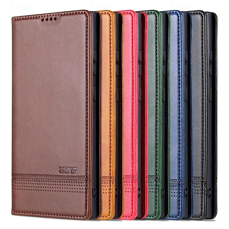 Phone Case For Samsung Galaxy S25 S24 S24 FE S23 S22 S21 Ultra Plus A55 5G A35 5G A25 A15 Wallet Case Magnetic Full Body Protective Kickstand Retro TPU PU Leather