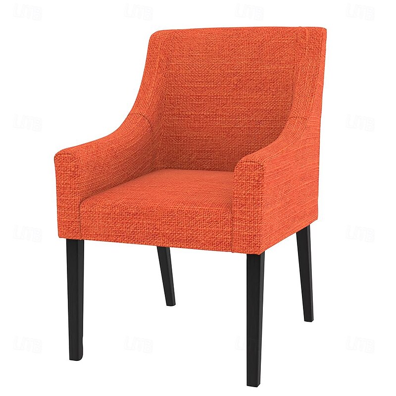 Linen Cotton Chair Cover with Armrests Solid Color Quilted Slipcovers SAKcover LITB PRIME cover 15