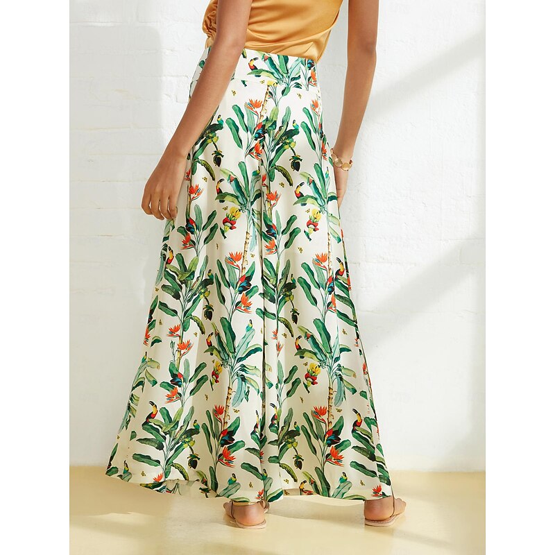 Satin Wide Leg Vacation Full Length Pants2