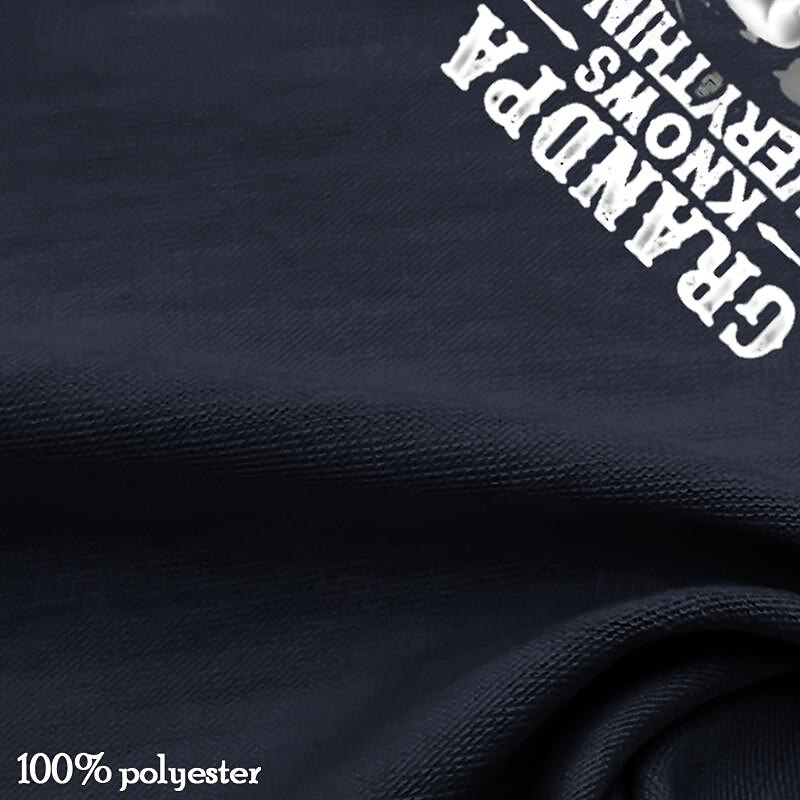 Men's Funny Grandpa T-Shirt - 'Grandpa Knows Everything, Makes Stuff Up Really Fast' Graphic Tee3