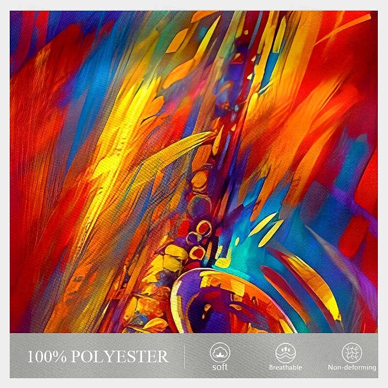 Men's Gradient Musical Instrument Swim Trunks Swim Shorts Board Shorts Mid Waist Casual Athleisure Daily Holiday Streetwear Drawstring Elastic Waist 3D Print Designer Clothing Apparel3