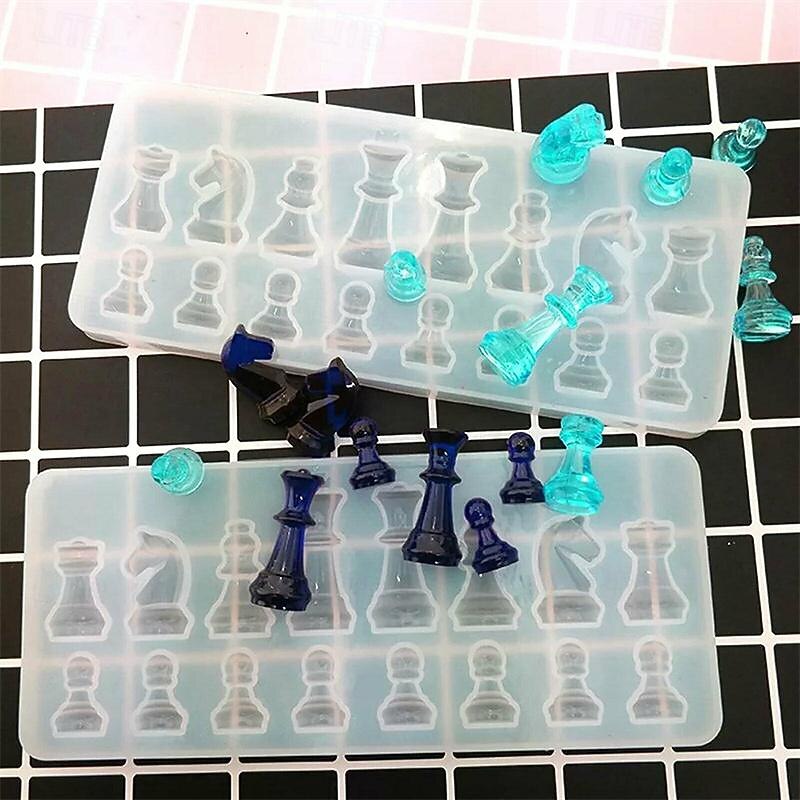 DIY Silicone Resin Chess Mold Jewelry Pendant Making Tool Mould Craft Handmade4