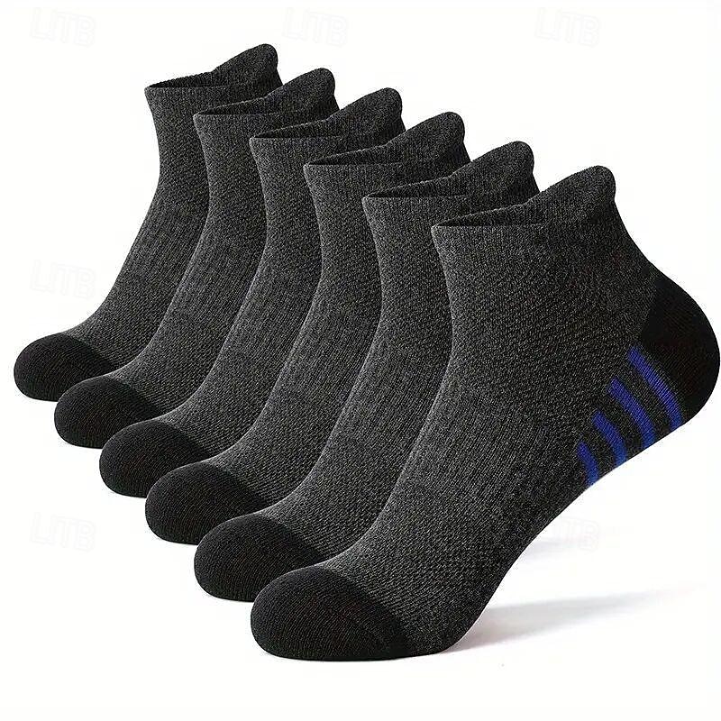 Men's 5 Pack Multi Packs Socks Ankle Socks Low Cut Socks Running Socks Casual Socks Black White Color Color Block Sports & Outdoor Daily Vacation Basic Medium Summer Spring Fashion Casual4