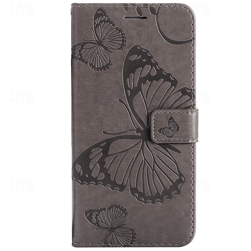 Phone Case For iPhone 17 Pro Max 17 Air 16 15 14 Pro Max Plus 16e 13 12 11 Pro Max Mini Wallet Case Magnetic Full Body Protective with Wrist Strap Butterfly TPU PU Leather4