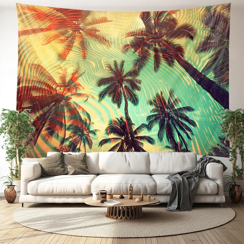 Painting Tropical Leaves Hanging Tapestry Wall Art Large Tapestry Mural Decor Photograph Backdrop Blanket Curtain Home Bedroom Living Room Decoration4