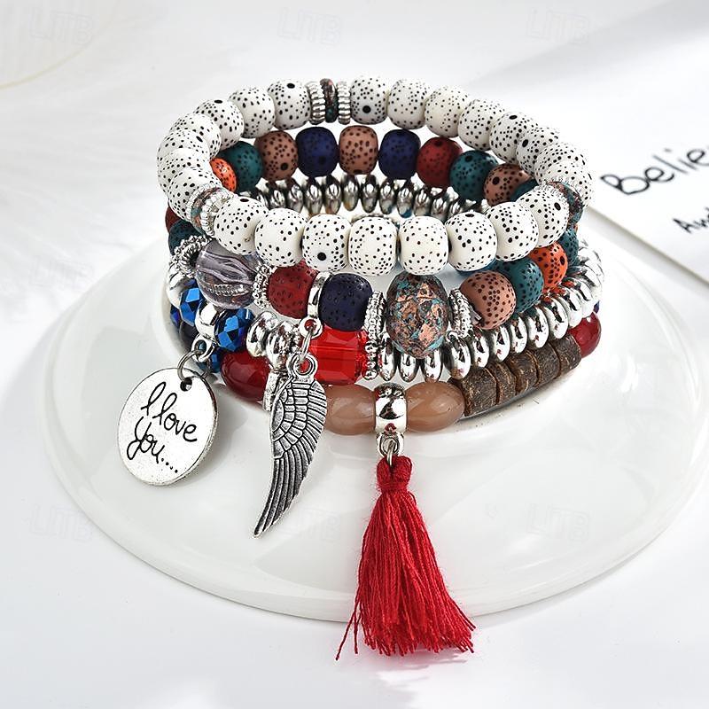 Women's Bead Bracelet Fancy Fashion Animal Luxury Alloy Bracelet Jewelry Black / White / Red For Party Evening Gift Birthday4