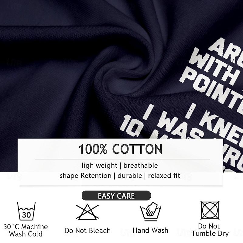 Men's Quotes & Sayings Letter Print T Shirt Tee Top 100% Cotton Short Sleeve Graphic Shirt Black Army Green Dark Blue Comfortable Tee Street Sports Outdoor Fashion Designer Clothing3