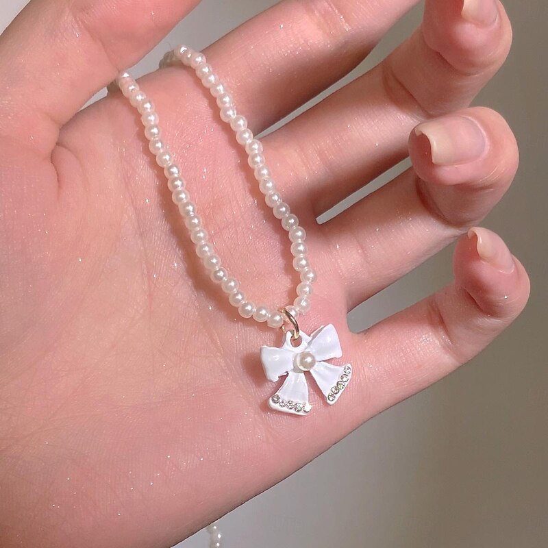 Pearl Necklace For Women's Party Evening Gift Birthday Party Alloy Fancy Precious3