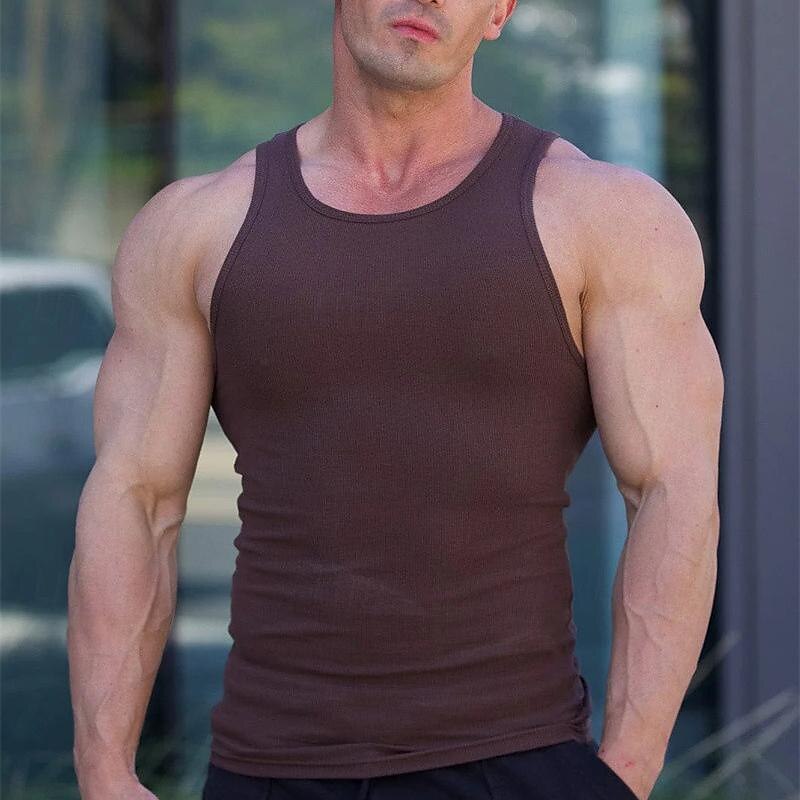 Men's Tank Top Vest Top Undershirt Sleeveless Shirt Sleeveless Crew Neck Spring & Summer Plain Fashion Designer Basic Vacation Street Going out Light Yellow Black White Top Tee for Men 7