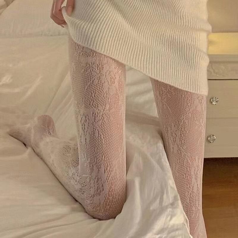 Women's Panty Hose Wedding Work Holiday Flower Sexy Lolita Elastic 1 Pair 6