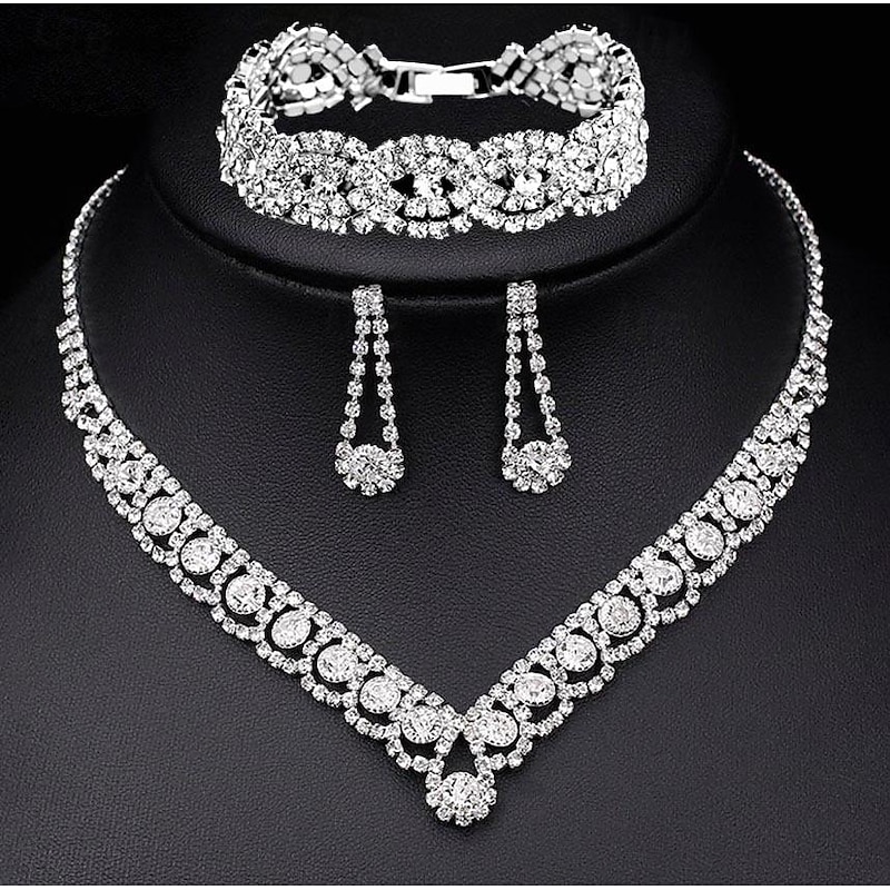 Bridal Jewelry Sets For Women's Wedding Gift Alloy Fancy