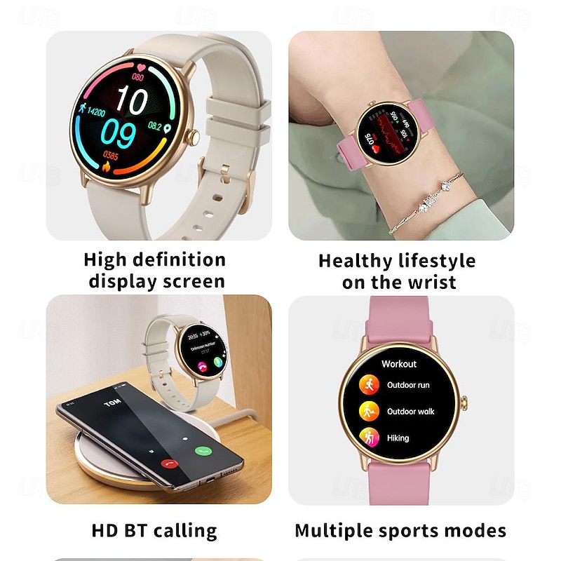696 Y86 Smart Watch 1.43 inch Smartwatch Fitness Running Watch Bluetooth ECG+PPG Pedometer Call Reminder Compatible with Android iOS Women Men Hands-Free Calls Message Reminder IP 67 42mm Watch Case2