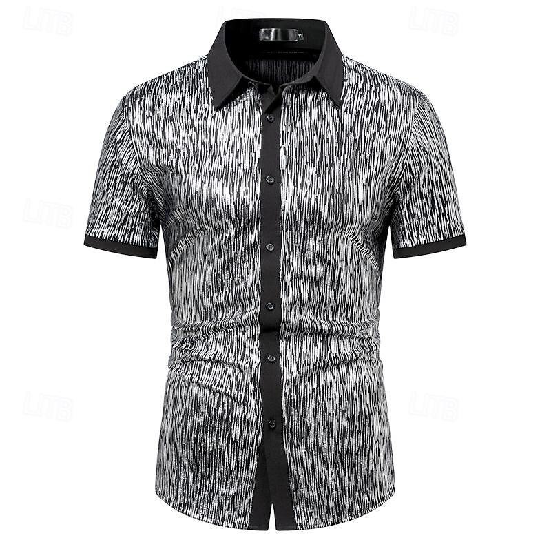 Retro Vintage Disco 1980s Blouse / Shirt Disco Fancy Dress Men's Carnival Costume Halloween Carnival Masquerade Performance Event / Party Stage Adults' Shirt Spring & Summer3