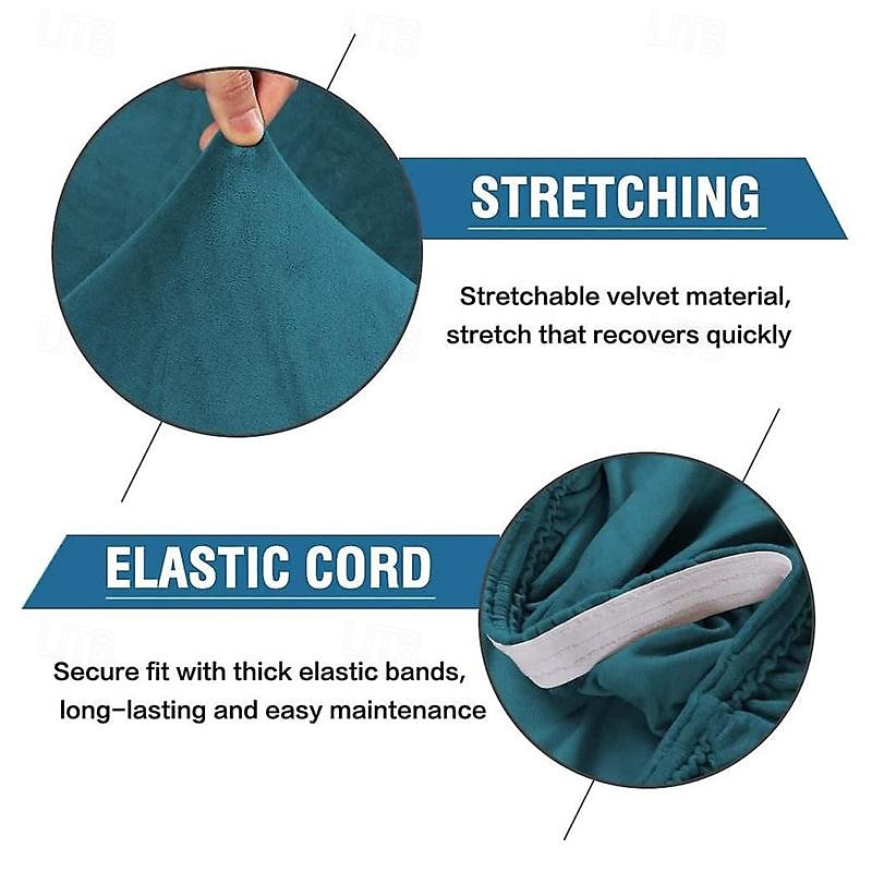 Velvet Dining Chair Slipcovers Stretch Dining Chair Slipcovers Set Of 2 Parson Chair Covers Chair Protectors Dining Slipcovers Washable Strong Thick4