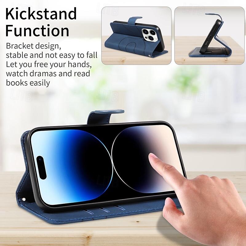 Phone Case For iPhone 17 Pro Max 17 Air 16 15 14 Pro Max Plus 13 12 11 Pro Max Mini Wallet Case Magnetic Full Body Protective Kickstand Geometric Pattern TPU PU Leather3