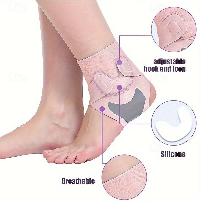 1pc One Size Adjustable Ankle Brace-Breathable Ankle Support With Silicone-Neoprene Ankle And Heel Stabilizer-foot Sleeve For Men And Women - For Sports, Running, Fitness, Volleyball and Basketball3