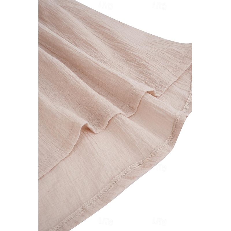 Men's Shirt Linen Shirt Viking Style Summer Shirt Beach Wear Solid Color Outdoor Street Green Beige Long Sleeve V Neck Summer Spring Clothing Apparel4