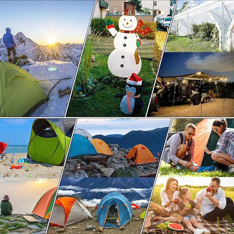 8/16 Pack Tent Stakes Heavy Duty Metal Tent Pegs for Camping Steel Tent Stakes 8 inch Unbreakable and Inflexible2