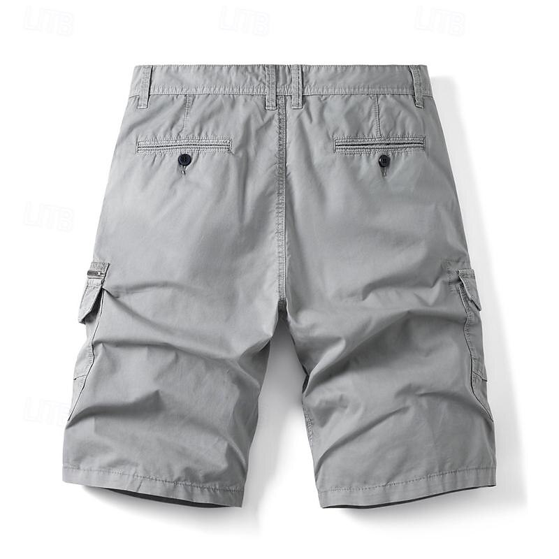 Men's Tactical Shorts Cargo Shorts Shorts Button Multi Pocket Plain Wearable Short Outdoor Daily Going out Fashion Classic Black Blue4